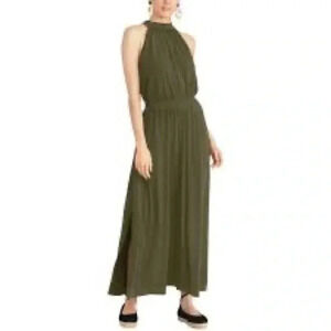 Rachel Roy green halter sleeveless maxi dress Medium